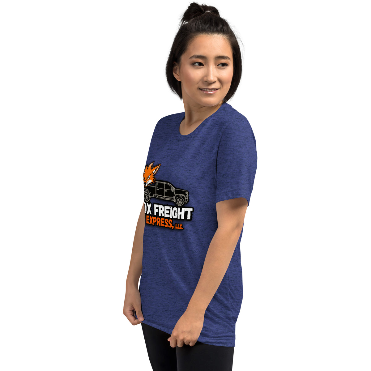 Vintage Tri-Blend Short Sleeve T-shirt, Navy Triblend, left-front view