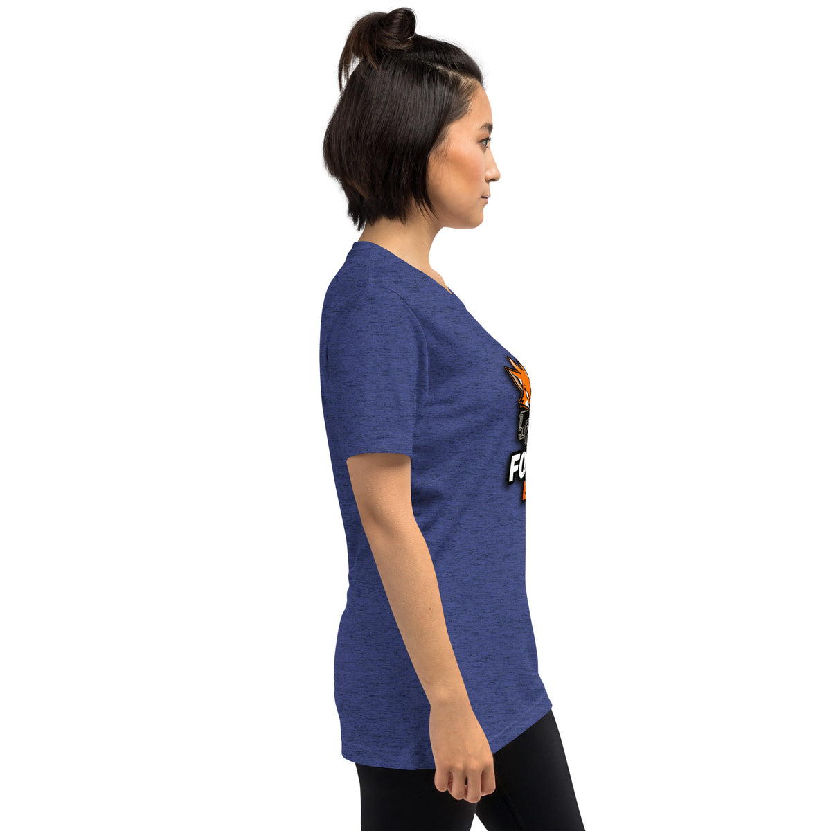 Vintage Tri-Blend Short Sleeve T-shirt, Navy Triblend, right side view