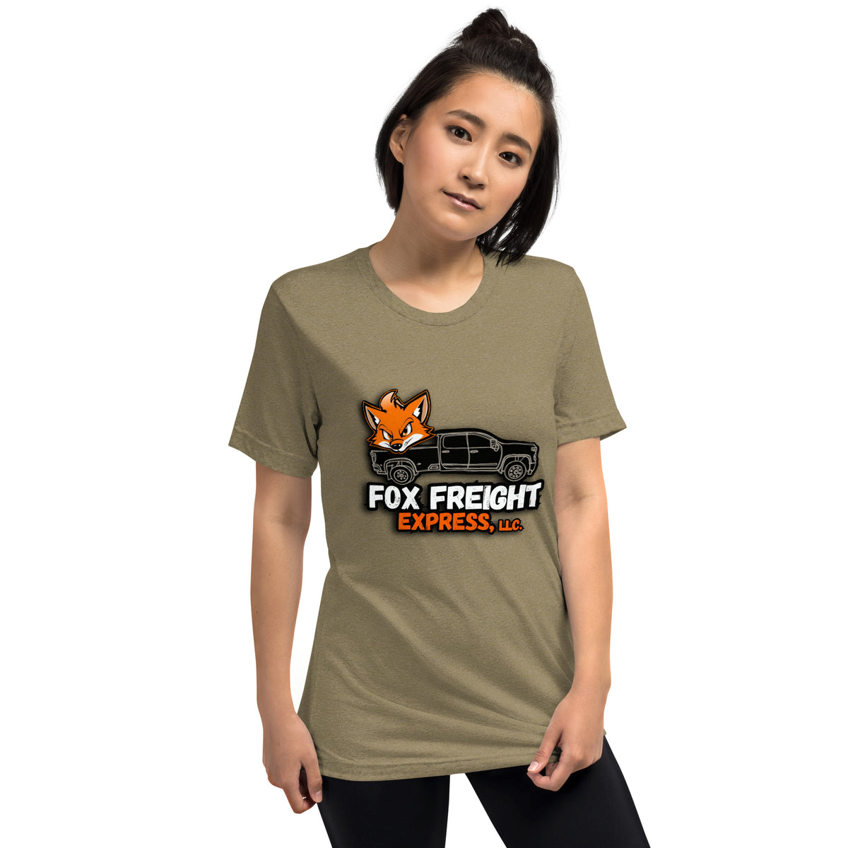 Vintage Tri-Blend Short Sleeve T-shirt, Olive Triblend, front view