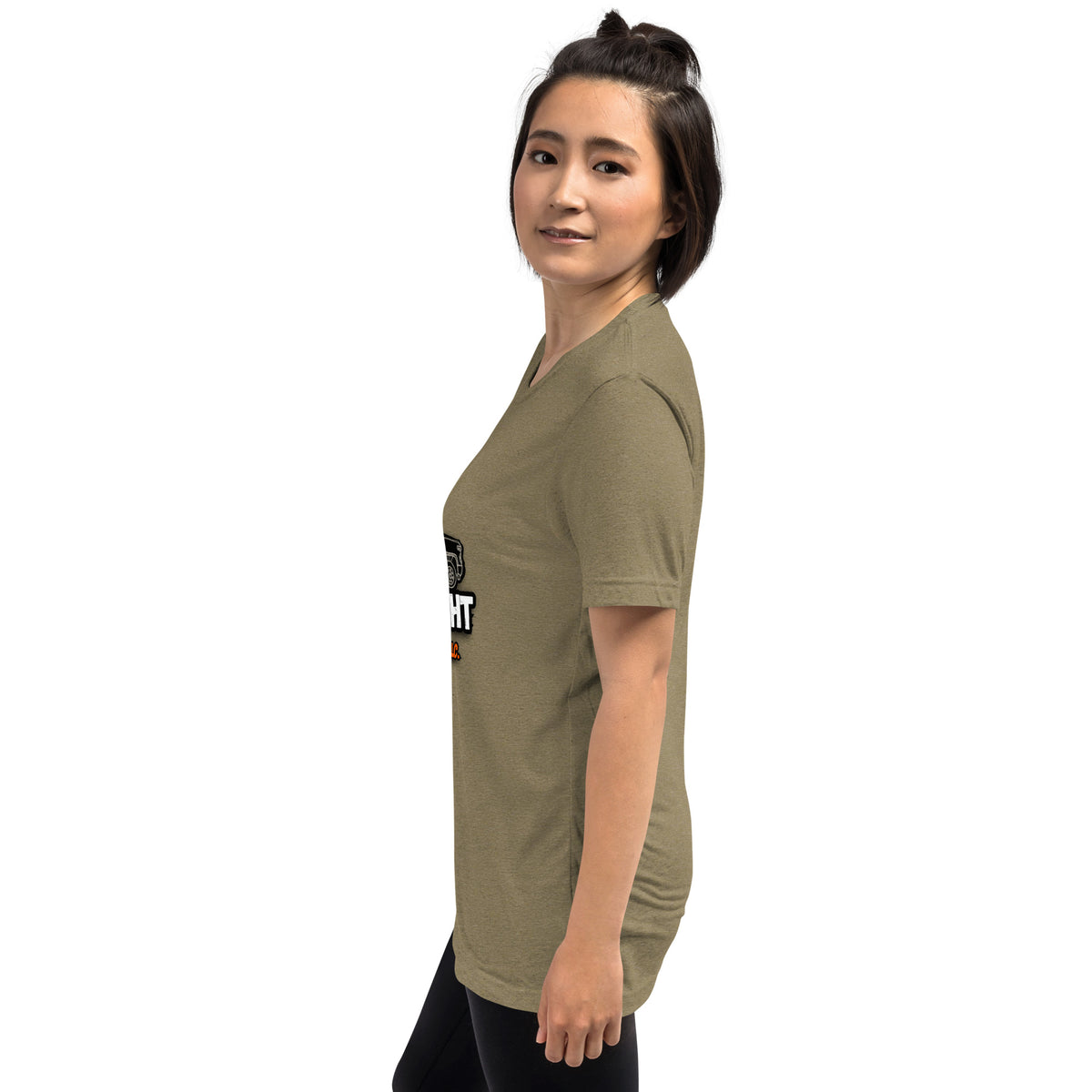 Vintage Tri-Blend Short Sleeve T-shirt, Olive Triblend, left side view