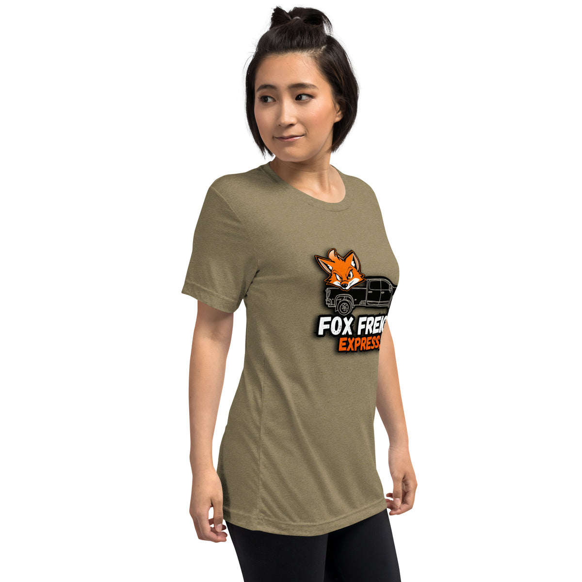 Vintage Tri-Blend Short Sleeve T-shirt, Olive Triblend, right-front view