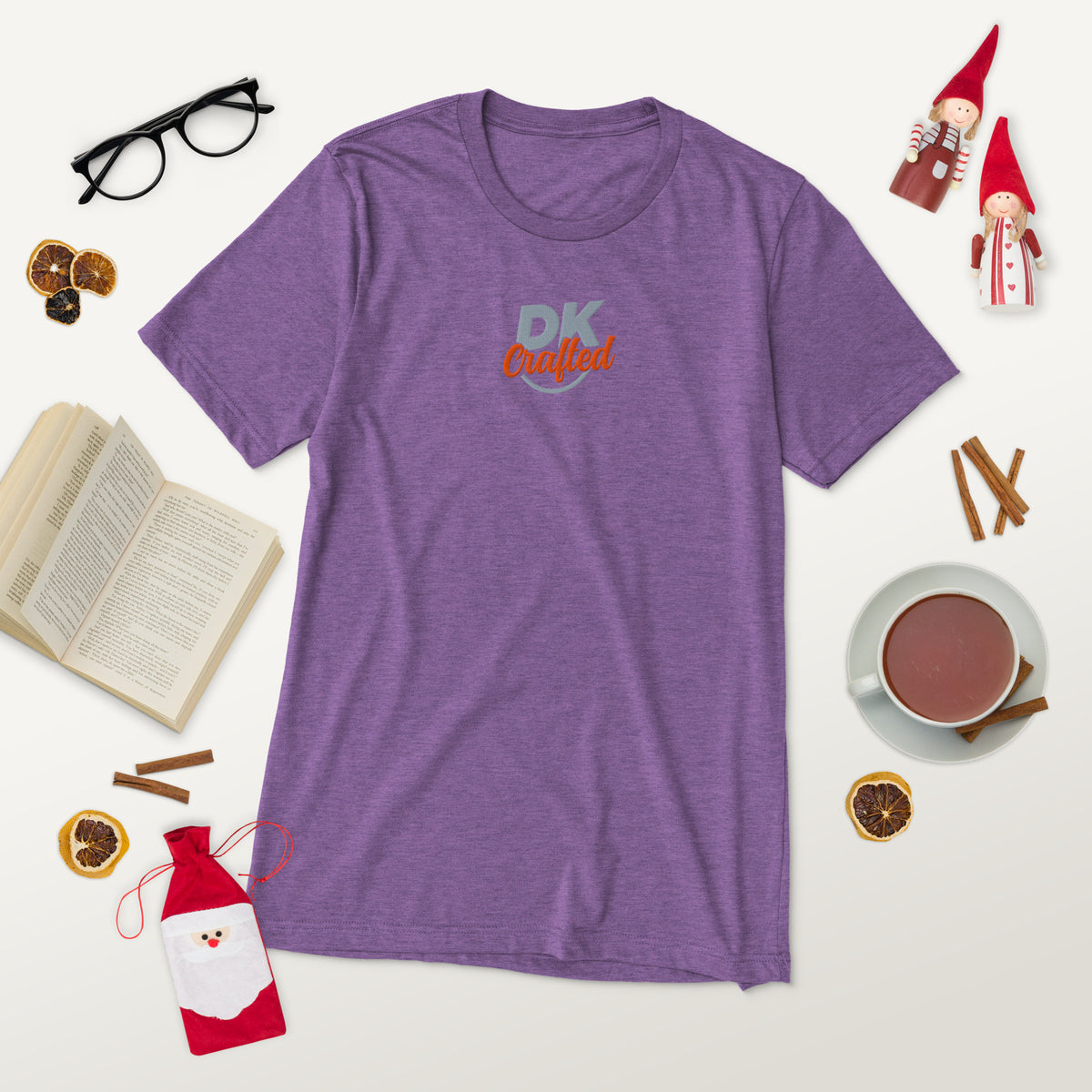 Short sleeve t-shirt, Purple Triblend, front view