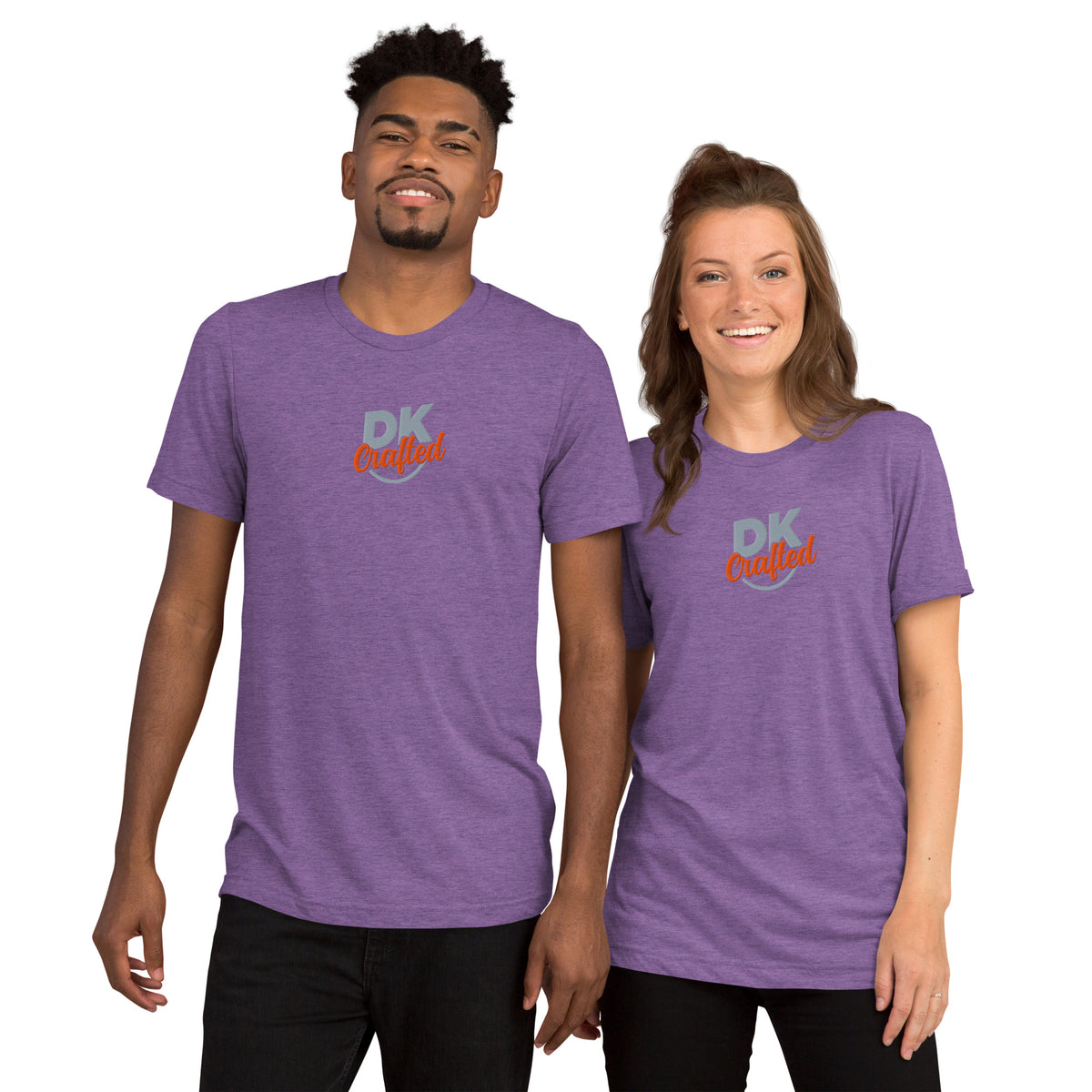 Short sleeve t-shirt, Purple Triblend, front view