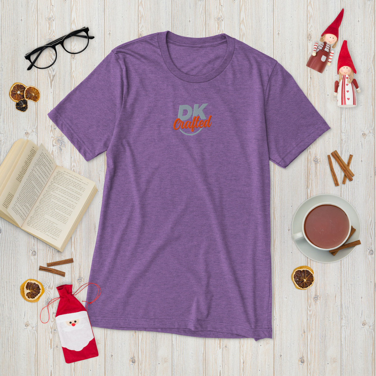 Short sleeve t-shirt, Purple Triblend, front view