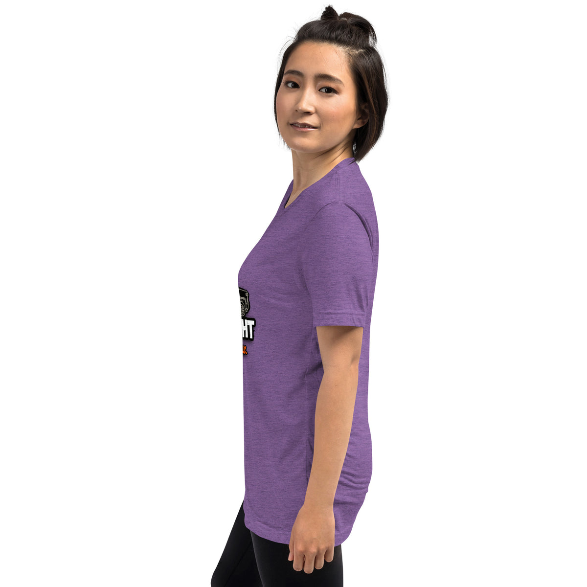 Vintage Tri-Blend Short Sleeve T-shirt, Purple Triblend, left side view