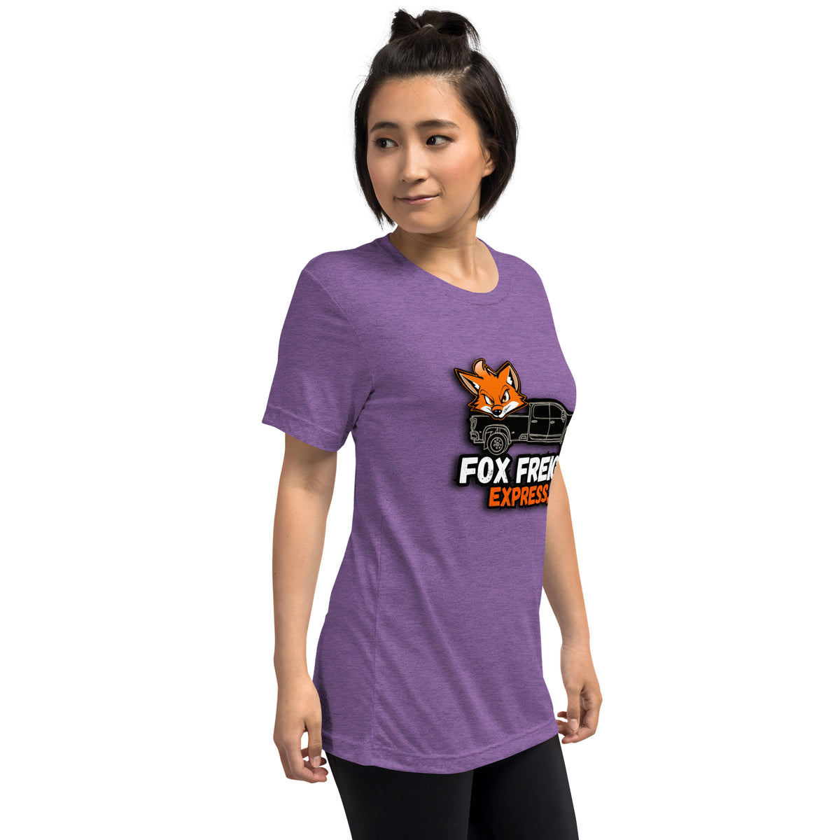 Vintage Tri-Blend Short Sleeve T-shirt, Purple Triblend, right-front view