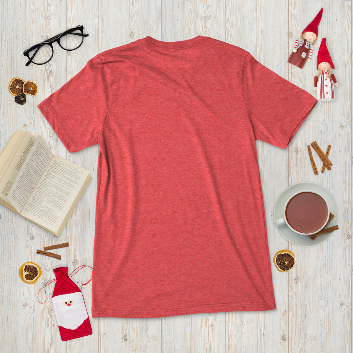 Short sleeve t-shirt, Red Triblend, back view
