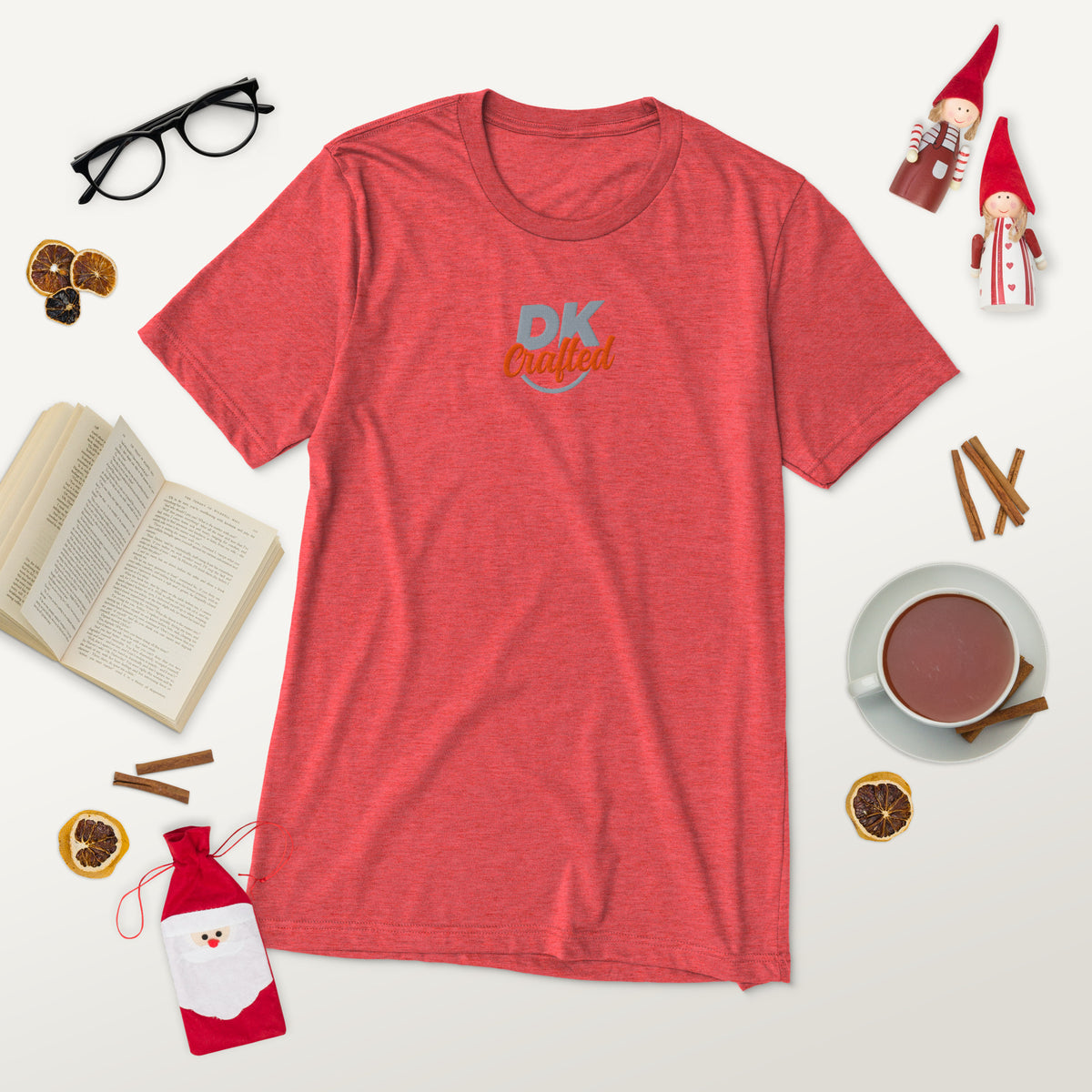 Short sleeve t-shirt, Red Triblend, front view
