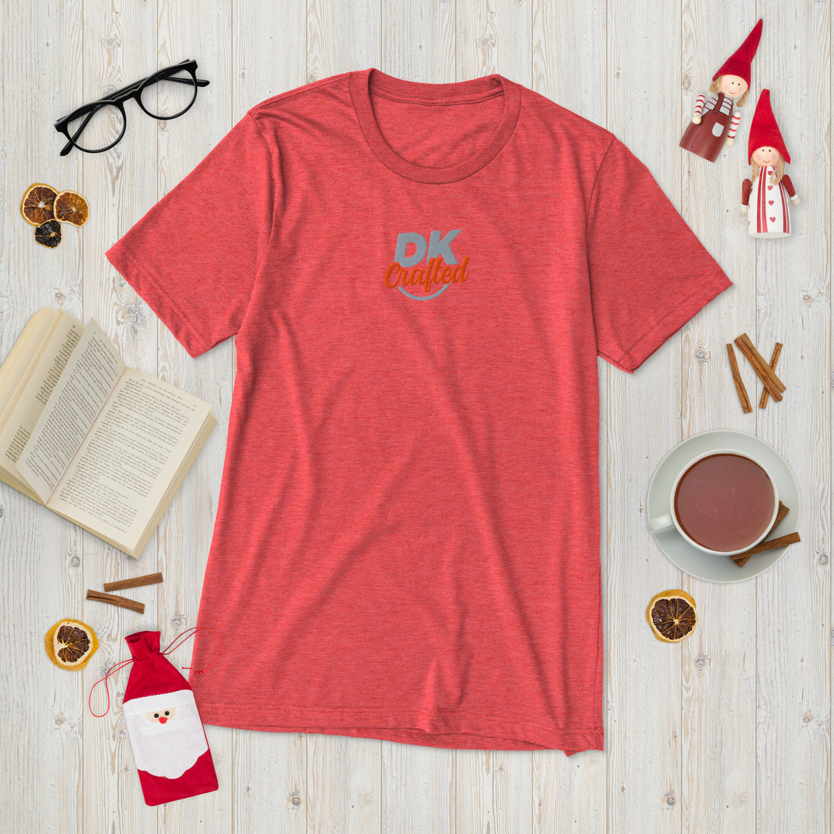 Short sleeve t-shirt, Red Triblend, front view