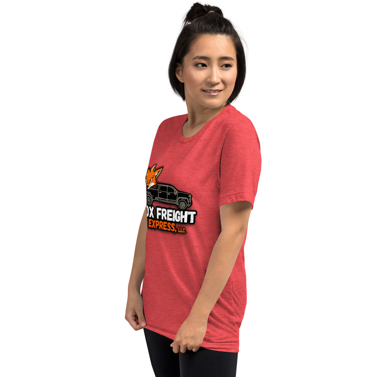 Vintage Tri-Blend Short Sleeve T-shirt, Red Triblend, left-front view
