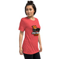 Vintage Tri-Blend Short Sleeve T-shirt, Red Triblend, right-front view