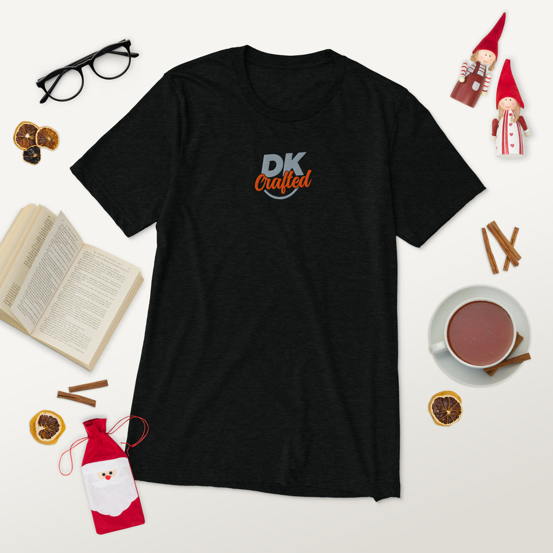 Short sleeve t-shirt, Solid Black Triblend, front view