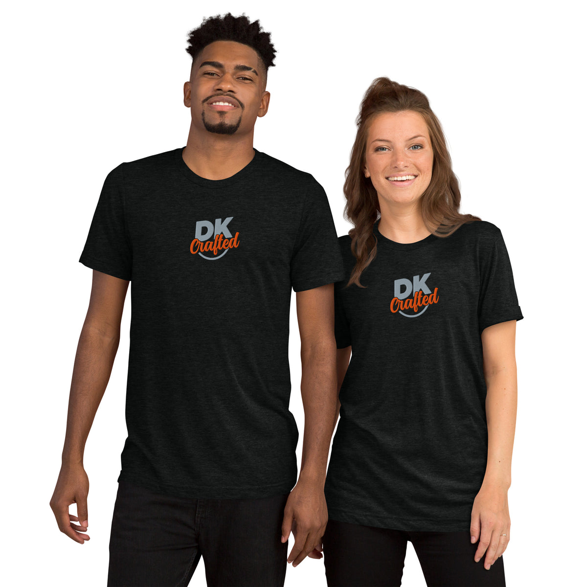 Short sleeve t-shirt, Solid Black Triblend, front view
