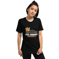 Vintage Tri-Blend Short Sleeve T-shirt, Solid Black Triblend, front view