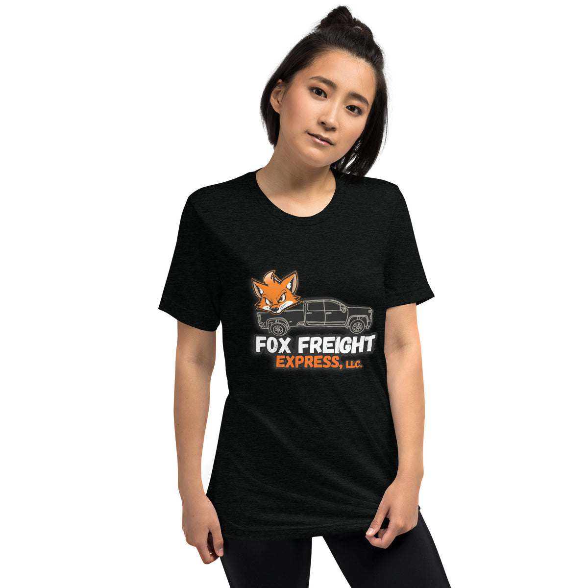 Vintage Tri-Blend Short Sleeve T-shirt, Solid Black Triblend, front view