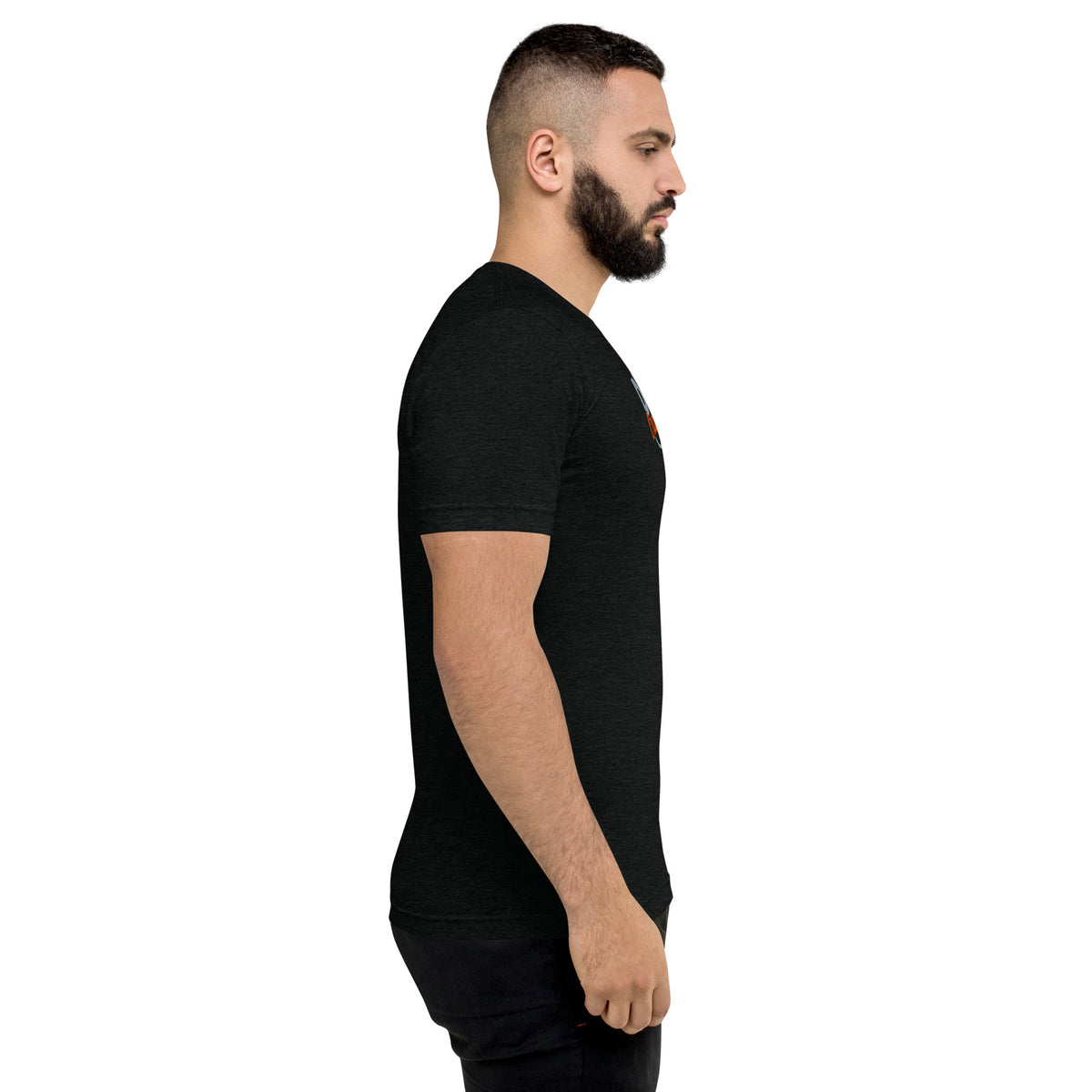 Short sleeve t-shirt, Solid Black Triblend, right view