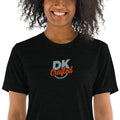 Short sleeve t-shirt, Solid Black Triblend, fabric detail view