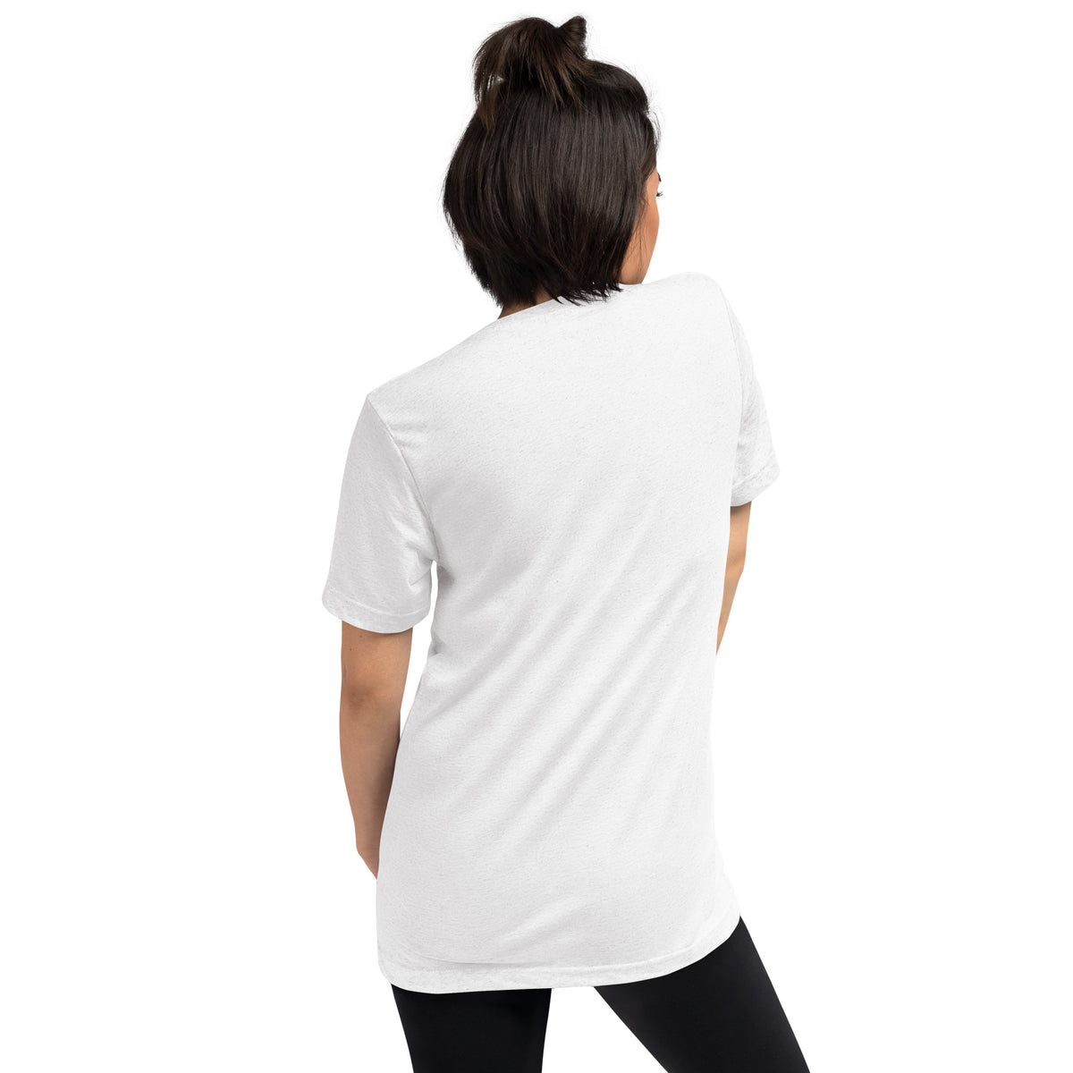 Vintage Tri-Blend Short Sleeve T-shirt, Solid White Triblend, back view