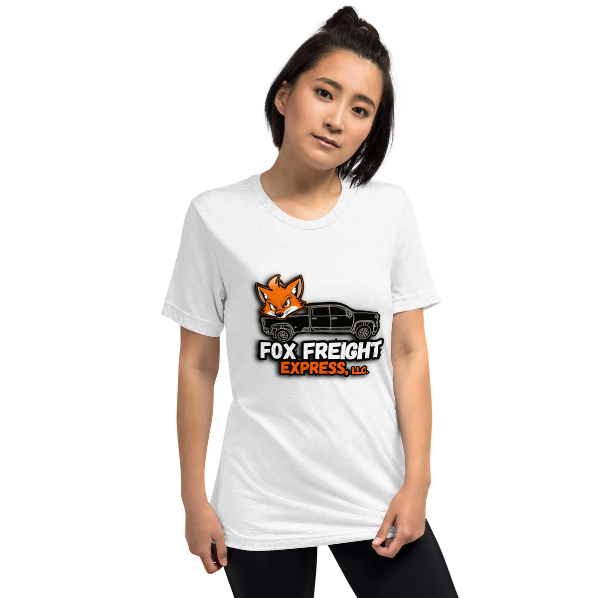 Vintage Tri-Blend Short Sleeve T-shirt, Solid White Triblend, front view