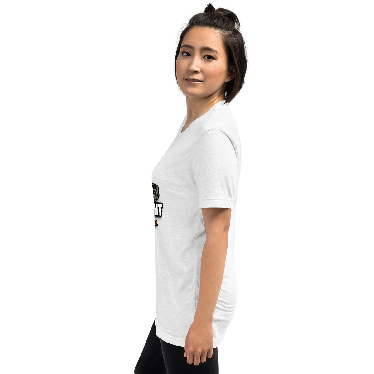 Vintage Tri-Blend Short Sleeve T-shirt, Solid White Triblend, left side view