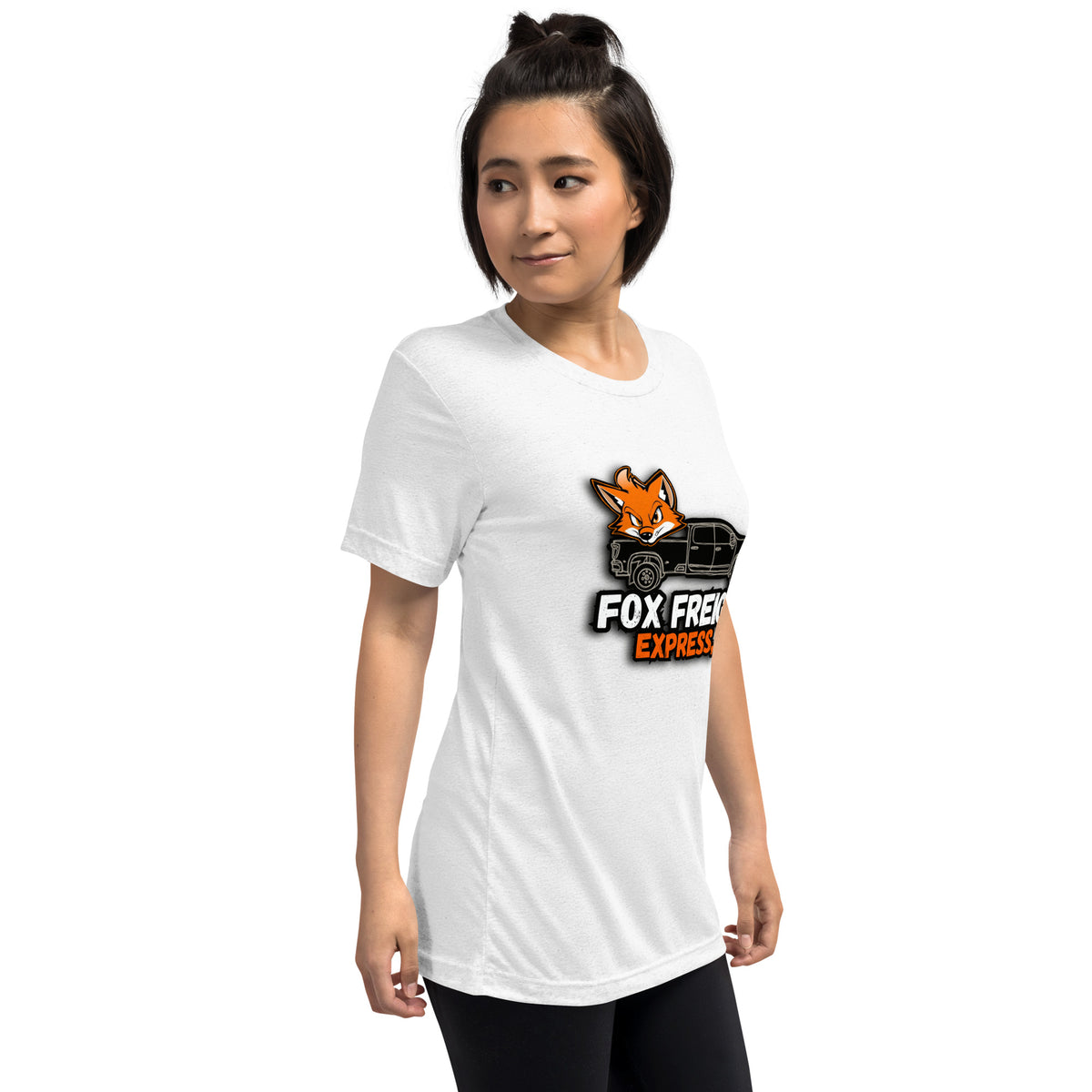 Vintage Tri-Blend Short Sleeve T-shirt, Solid White Triblend, right-front view