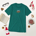 Short sleeve t-shirt, Teal Triblend, front view