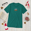 Short sleeve t-shirt, Teal Triblend, front view
