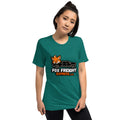 Vintage Tri-Blend Short Sleeve T-shirt, Teal Triblend, front view
