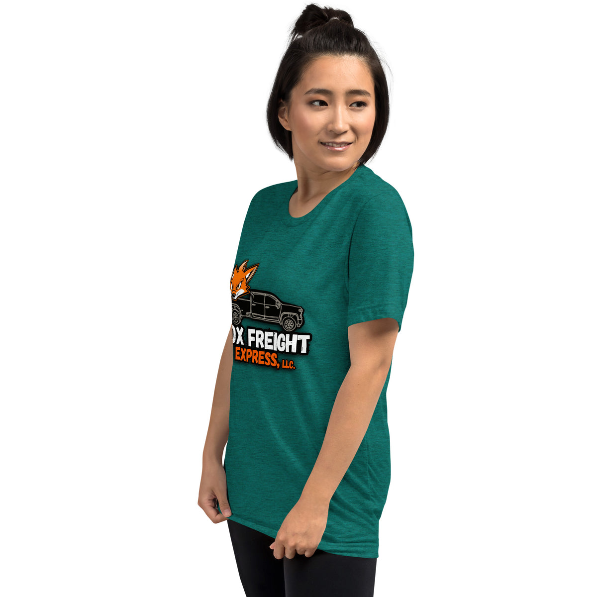 Vintage Tri-Blend Short Sleeve T-shirt, Teal Triblend, left-front view
