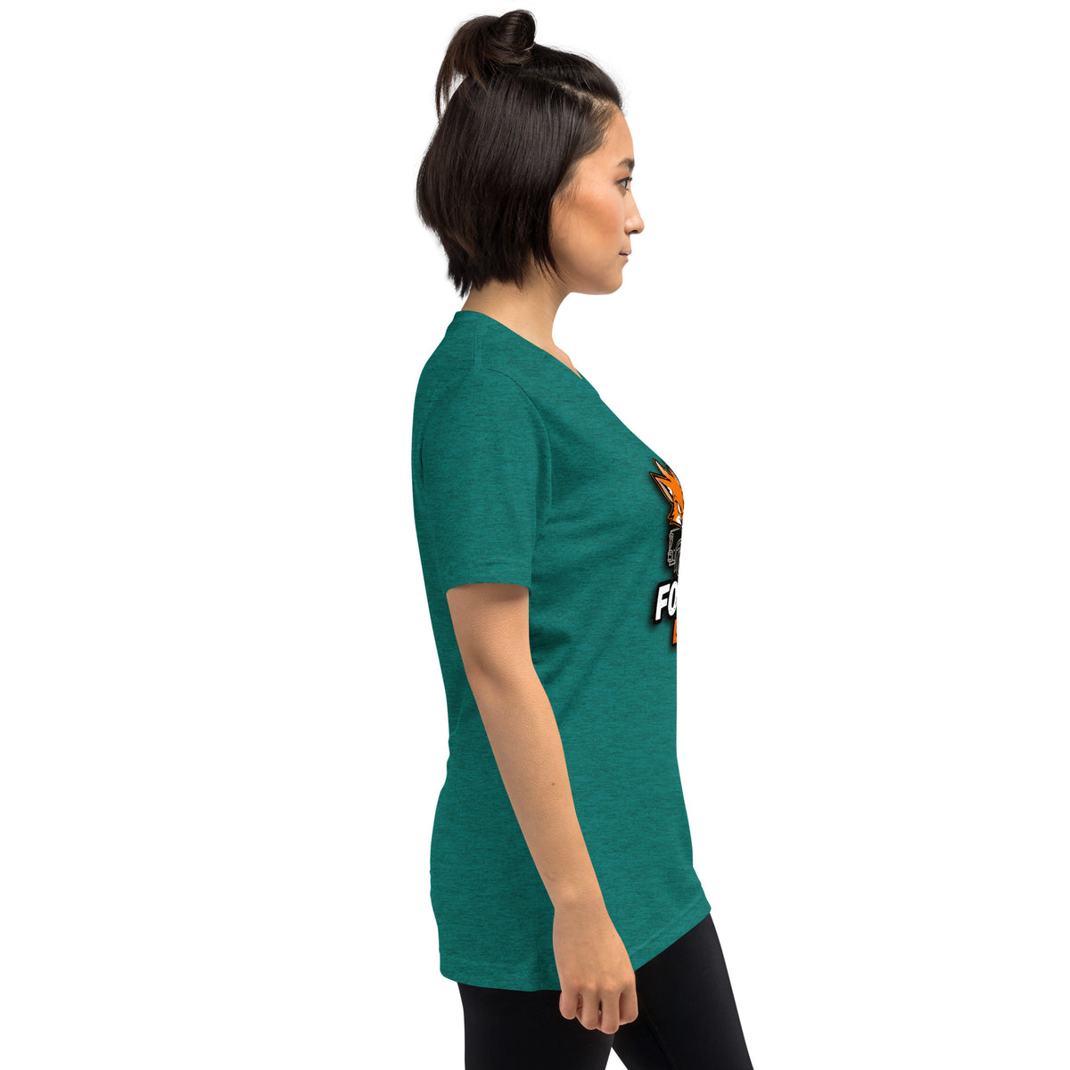 Vintage Tri-Blend Short Sleeve T-shirt, Teal Triblend, right side view