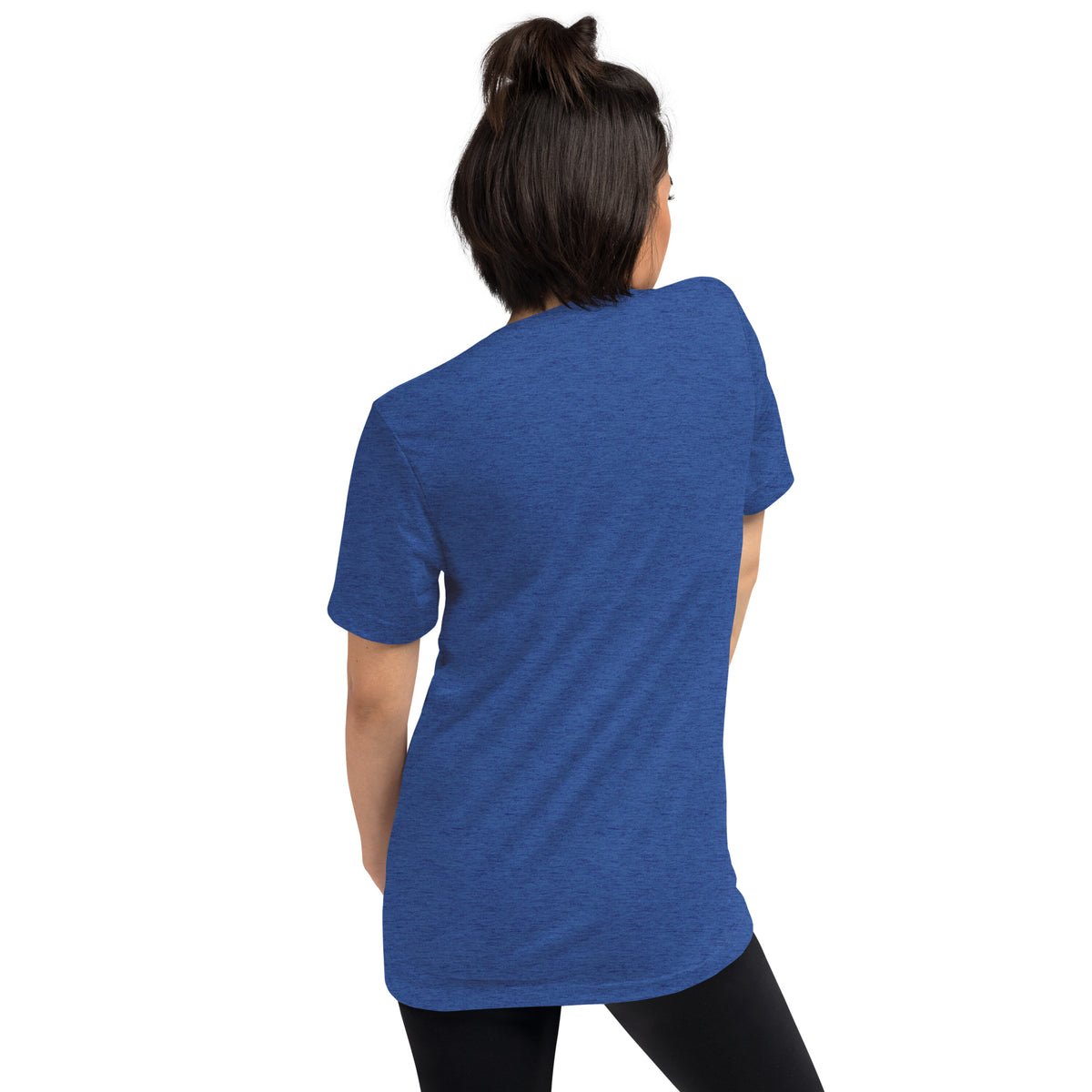 Vintage Tri-Blend Short Sleeve T-shirt, True Royal Triblend, back view