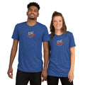 Short sleeve t-shirt, True Royal Triblend, front view