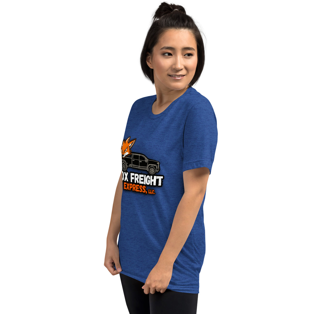 Vintage Tri-Blend Short Sleeve T-shirt, True Royal Triblend, left-front view