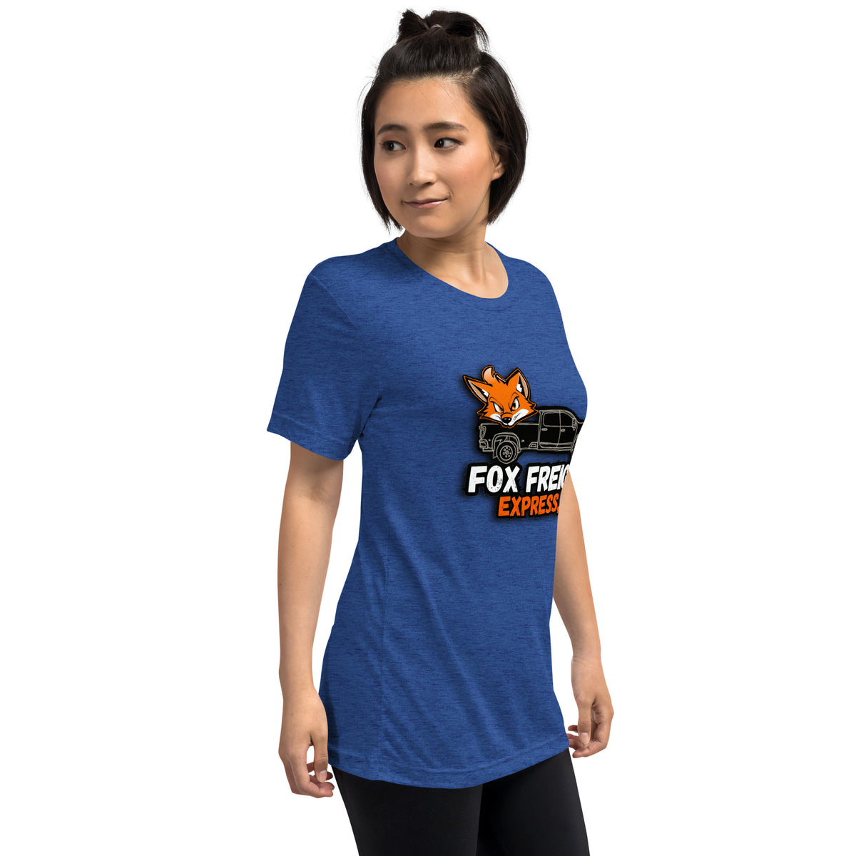 Vintage Tri-Blend Short Sleeve T-shirt, True Royal Triblend, right-front view