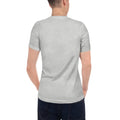 Unisex Short Sleeve V-Neck T-Shirt, Athletic Heather, back view