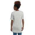 Unisex Short Sleeve V-Neck T-Shirt, Athletic Heather, back view