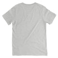 Unisex Short Sleeve V-Neck T-Shirt, Athletic Heather, back view
