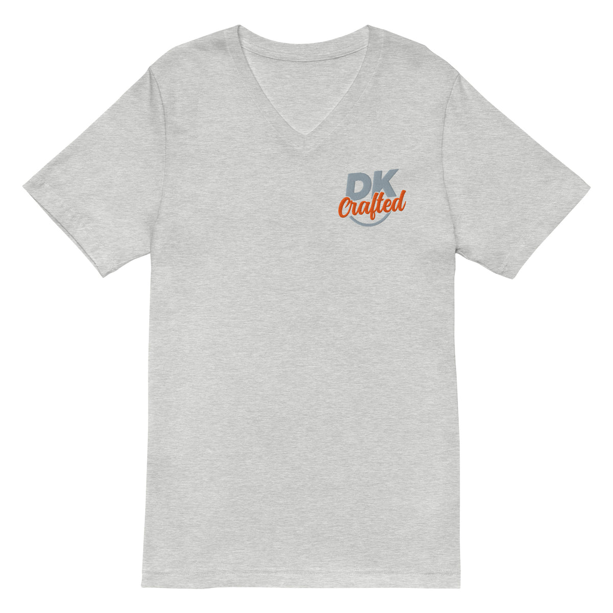 Unisex Short Sleeve V-Neck T-Shirt, Athletic Heather, front view
