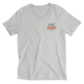 Unisex Short Sleeve V-Neck T-Shirt, Athletic Heather, front view