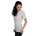 Unisex Short Sleeve V-Neck T-Shirt, Athletic Heather, left-front view