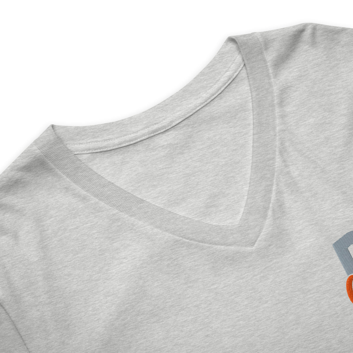 Unisex Short Sleeve V-Neck T-Shirt, Athletic Heather, product detail view