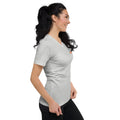 Unisex Short Sleeve V-Neck T-Shirt, Athletic Heather, right-front view