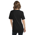 Unisex Short Sleeve V-Neck T-Shirt, Black, back view