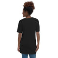 Unisex Short Sleeve V-Neck T-Shirt, Black, back view