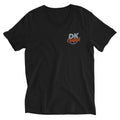 Unisex Short Sleeve V-Neck T-Shirt, Black, front view