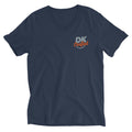 Unisex Short Sleeve V-Neck T-Shirt, Navy, front view