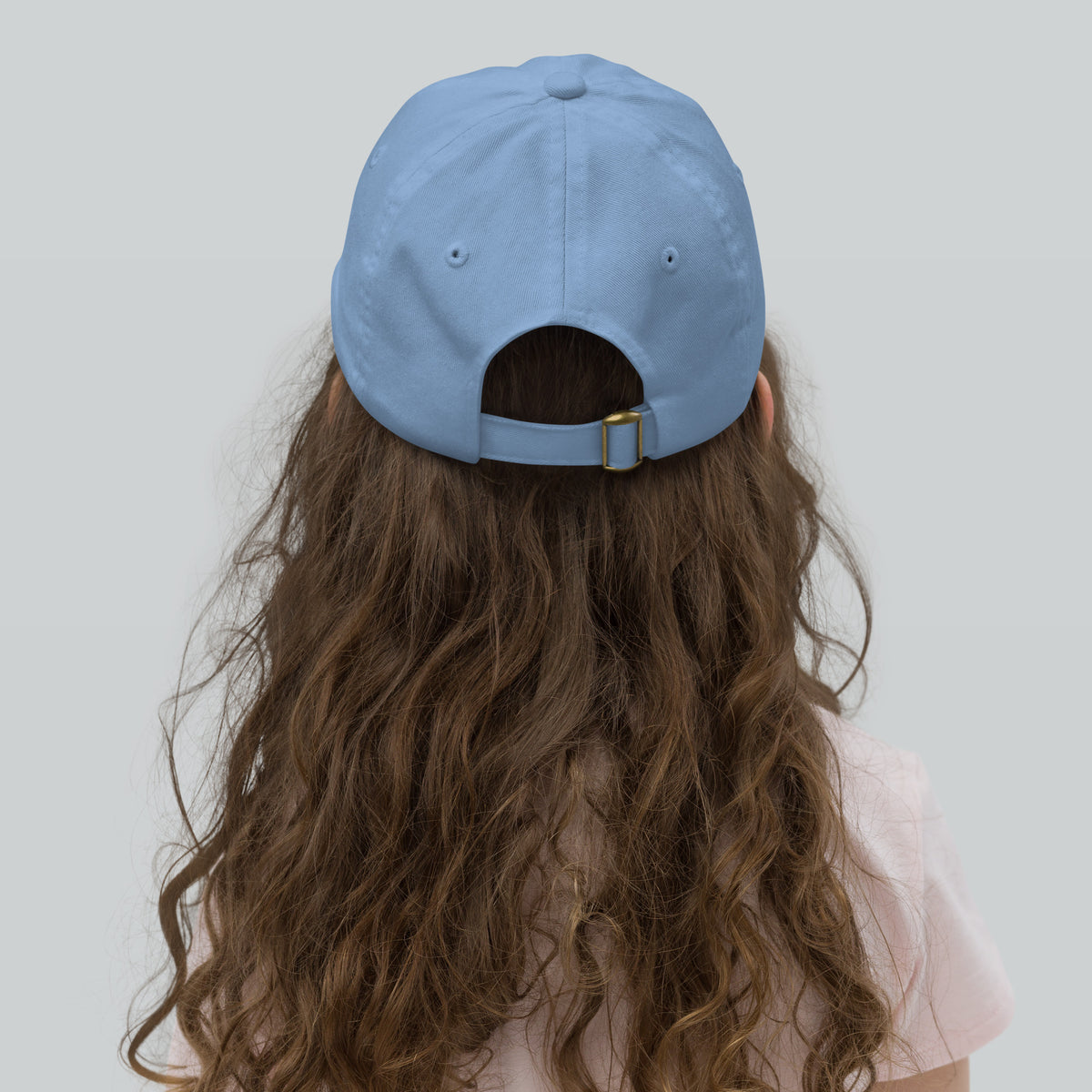 Youth baseball cap, Baby Blue, back view