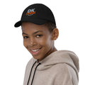 Youth baseball cap, Black, front view