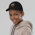 Youth baseball cap, Black, front view