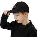 Youth baseball cap, Black, left side view